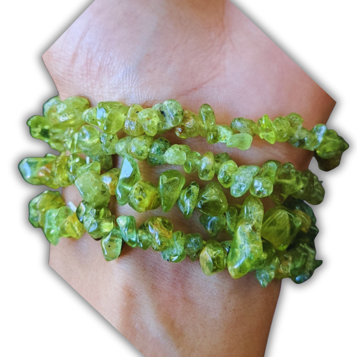 Chipped Peridot Bracelet